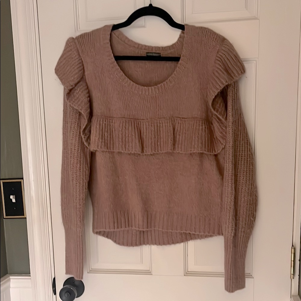 Women's Ruffle Sweater - Mauve